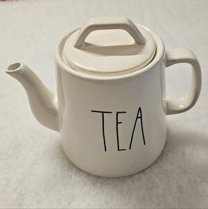Rae Dunn Cream Ceramic Teapot with Lid